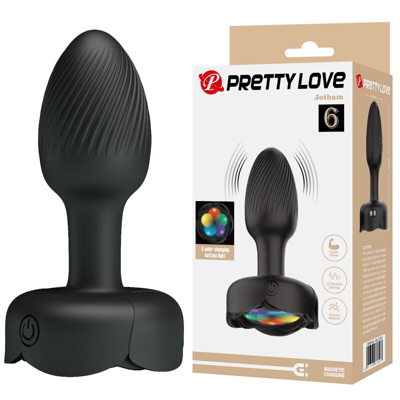 Pretty Love - Plug Anal Vibrant Rechargeable 10 Modes Noir