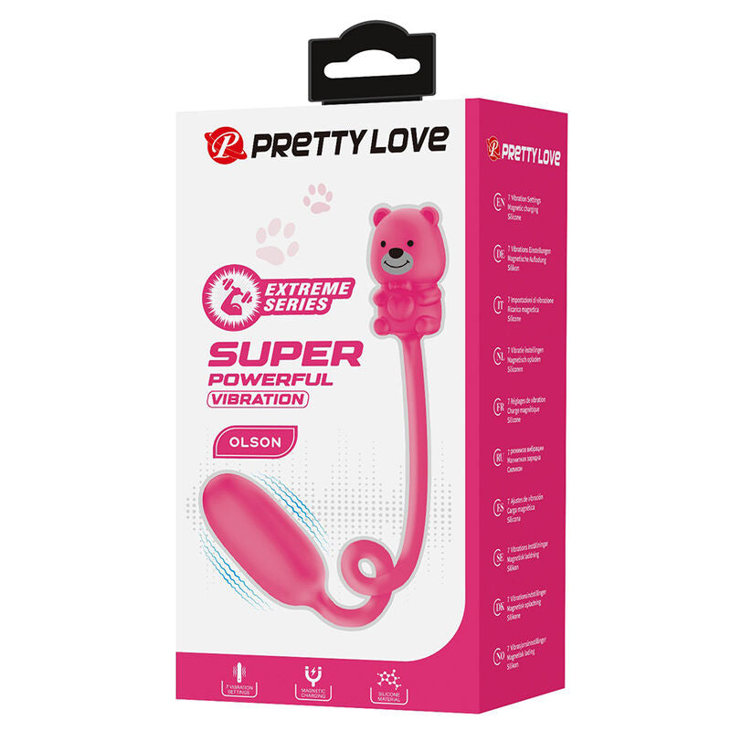 Pretty Love - Vibrateur Balle Rechargeable Olson avec Télécommande Filaire Rose