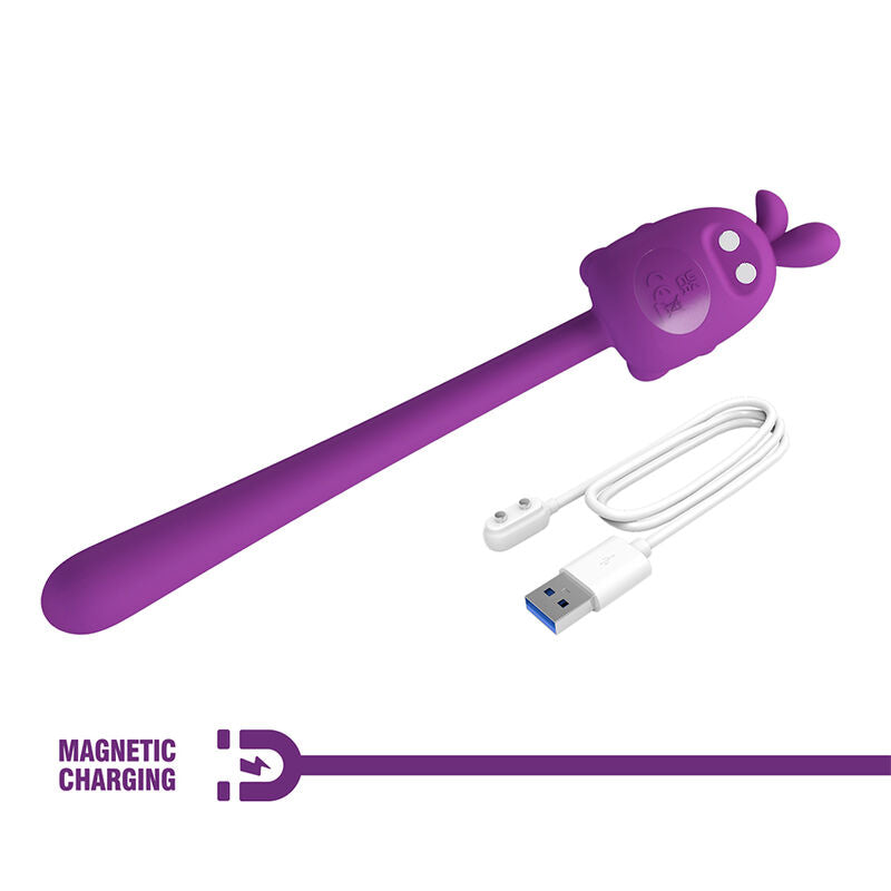 Pretty Love - Bâton Vibrant Flexible Lapin Mignon Rechargeable Usb Violet