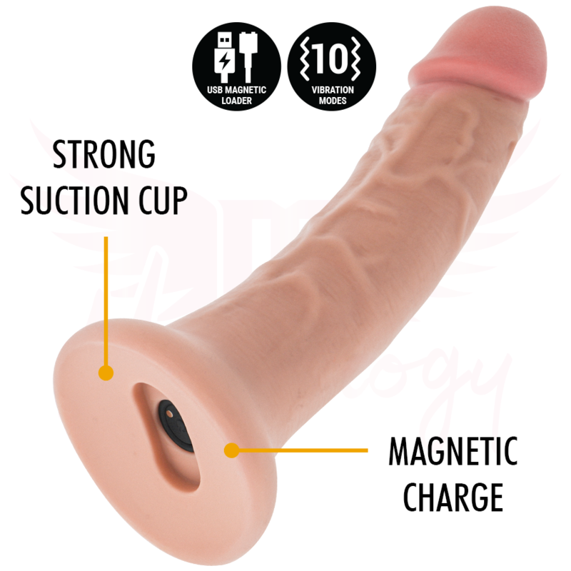 Mythology - Asher Original Dildo S - Vibromasseur + Télécommande avec Technologie sans Fil Watchme