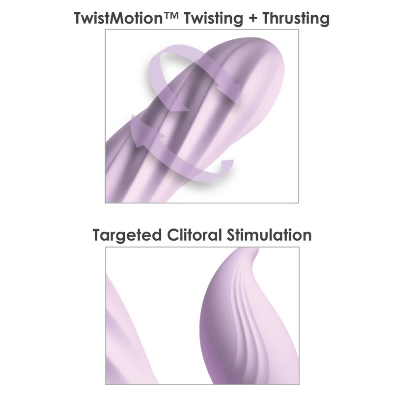 Fantasy For Her - Vibrateur Fantasy Twist avec Rotation et Pousse Violette