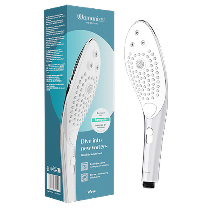 Womanizer - Pommeau de Douche Stimulant Clitorial Wave Chrome