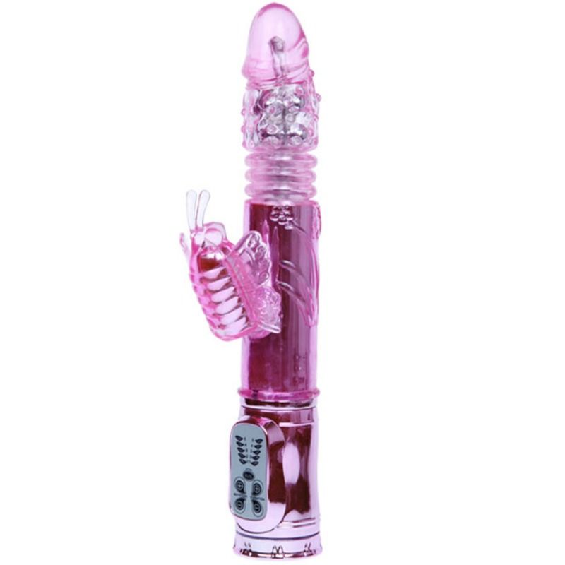 Baile - Vibrateur Rechargeable avec Stimulateur de Papillon Rotation et Throbbing