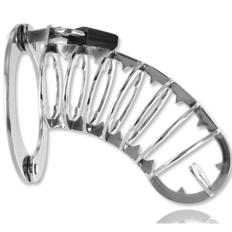 Metal Hard - Cage Pénis avec Serrure de Sécurité 14 Cm