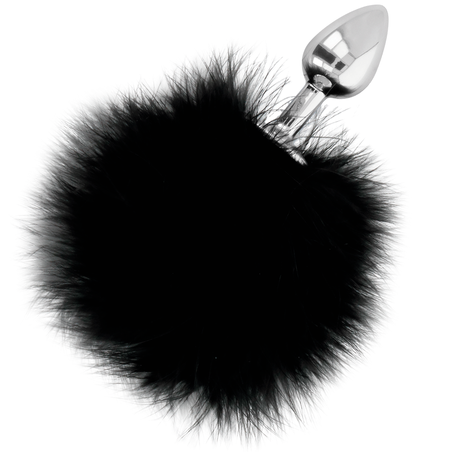 Darkness - Bouchon Extra Anal avec Queue Noir 7 Cm