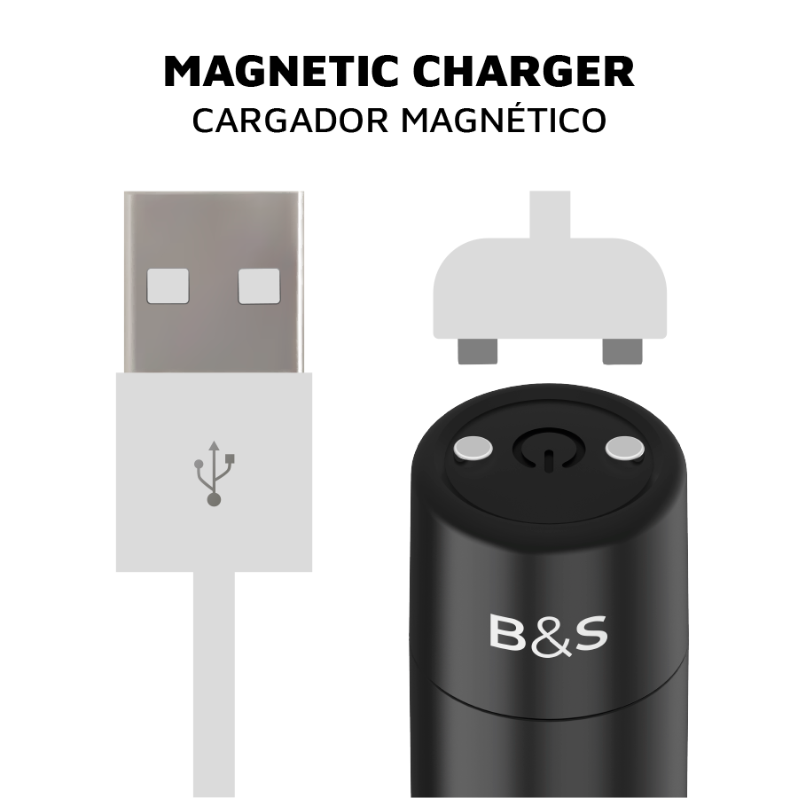 Black&silver - Balle Magnétique Vibrante Noire Kernex 2
