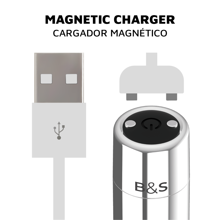 Black&silver - Balle Magnétique Vibrante Kailan 2 Argent
