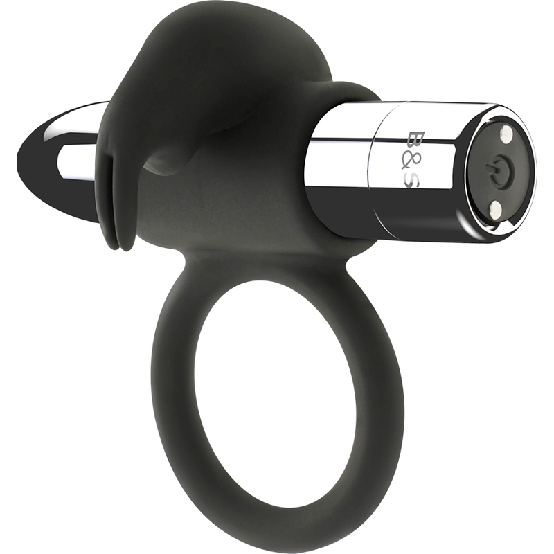 Black&silver - Bague Rechargeable Burton 10 Modes de Vibration