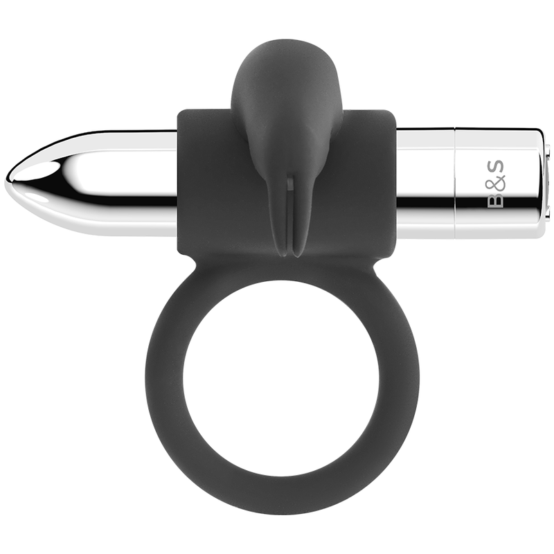 Black&silver - Bague Rechargeable Burton 10 Modes de Vibration