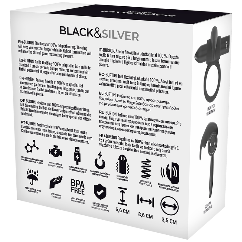 Black&silver - Burton Ring 10 Modes de Vibration Noir