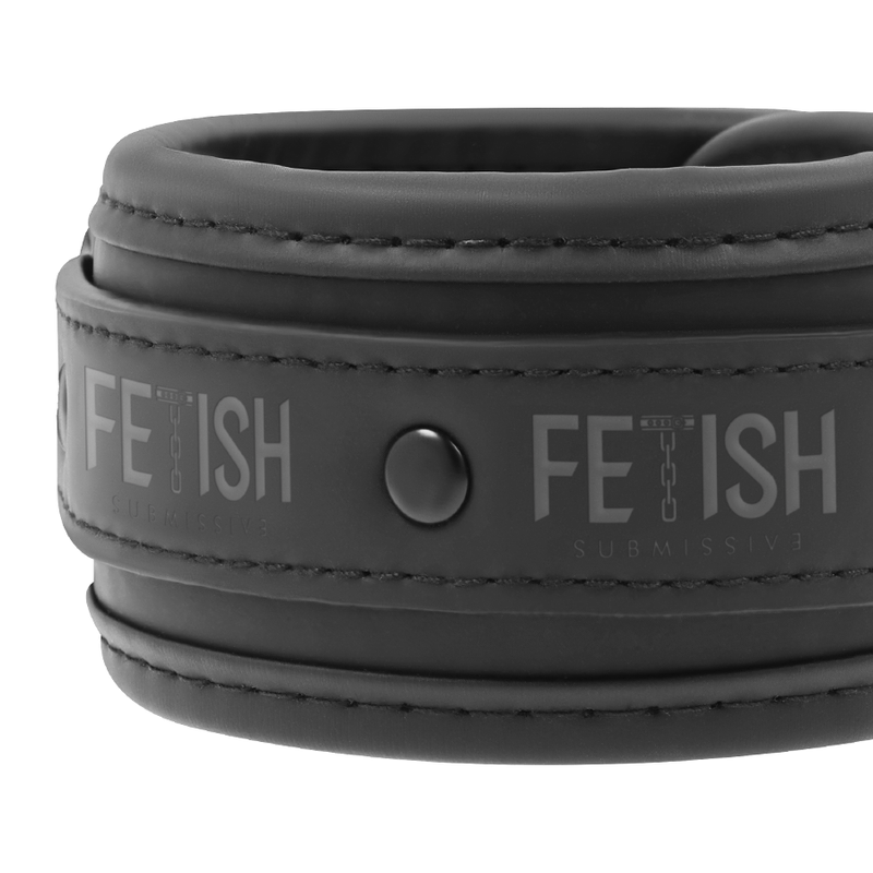 Fetish Submissive - Chevilles en Cuir Végétalien avec Doublure en Noprène