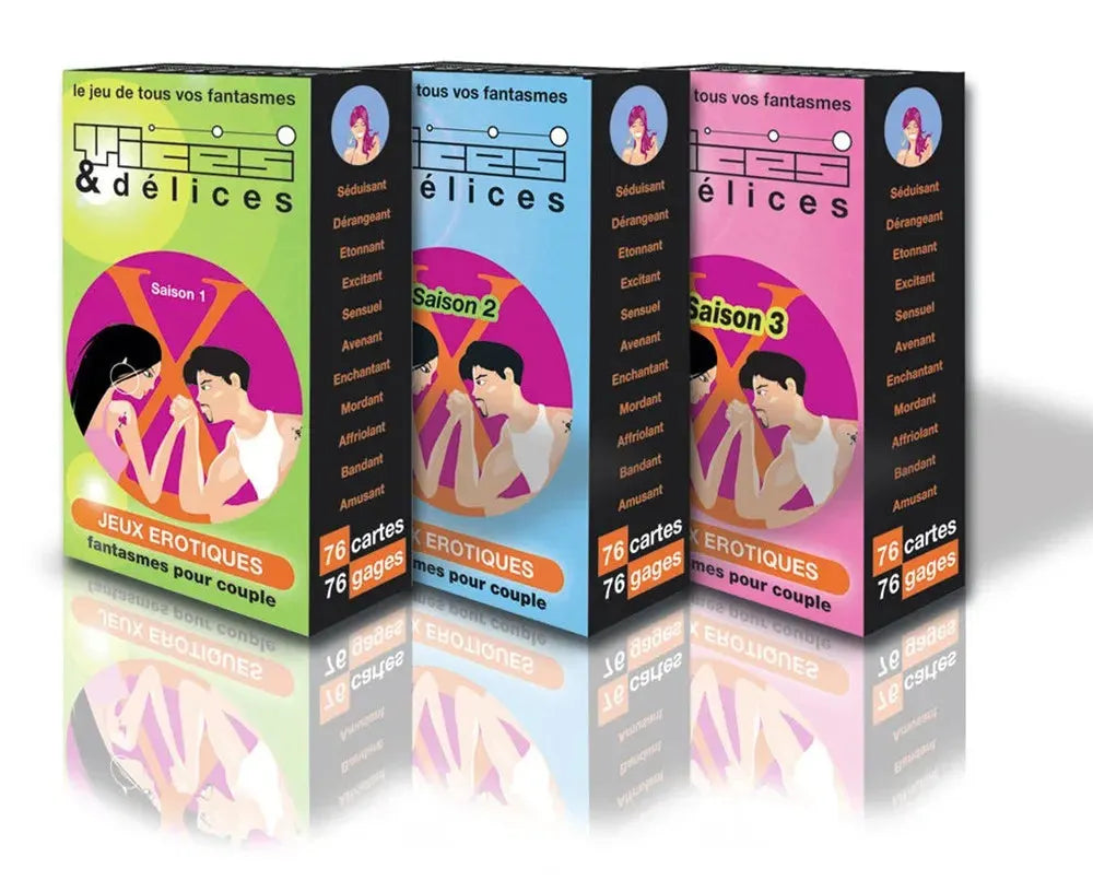 Boîte de jeux érotiques pour adultes, 76 cartes, excitant pour pimenter la vie de couple avec défis et fantasmes.