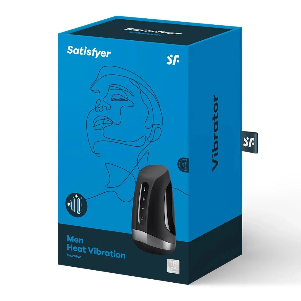 Masturbateur chauffant et vibrant Satisfyer, plaisir masculin confortable et innovant.