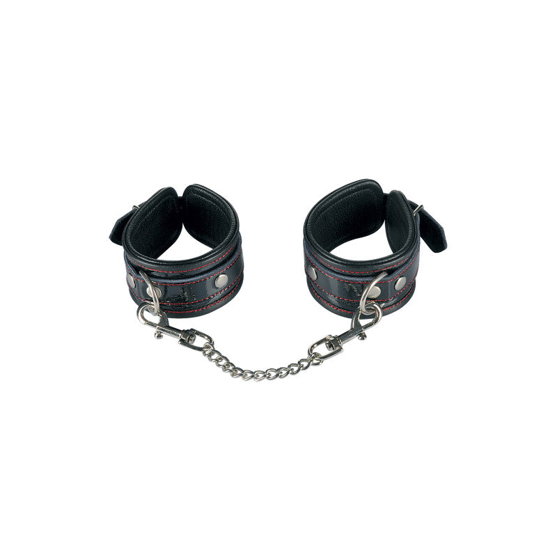 MENOTTES POIGNETS CUIR BOVIN BLK