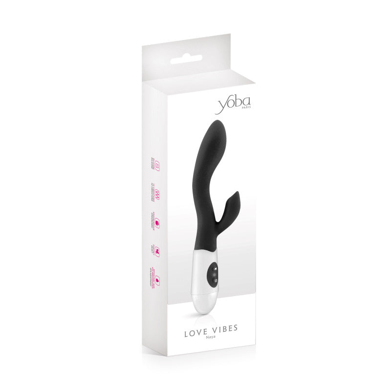 Naya, vibromasseur rabbit noir