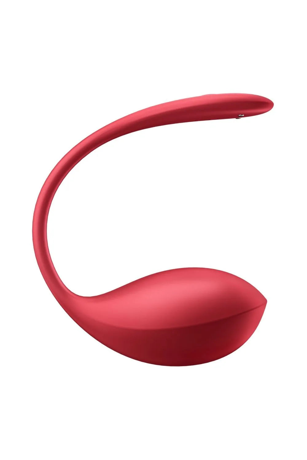 Vibromasseur rouge télécommandé, silicone doux pour des moments intimes passionnés.