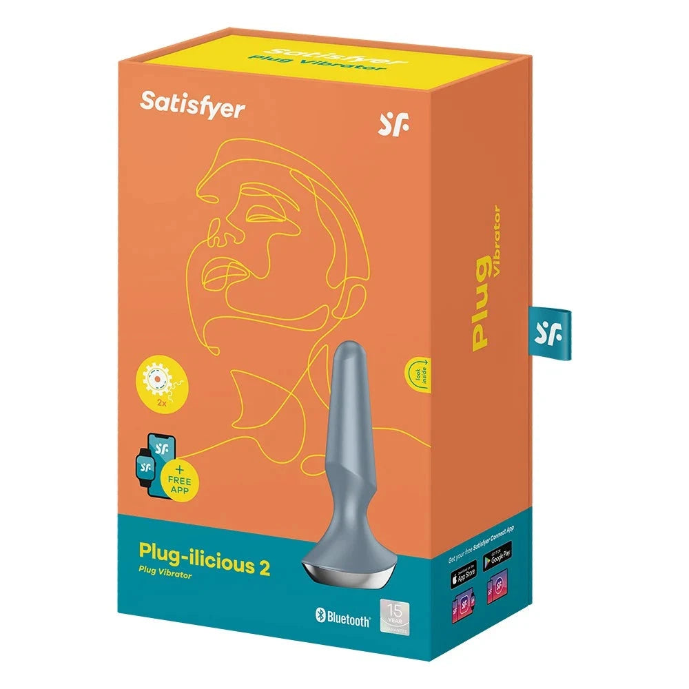 Plug anal vibrant connecté Bluetooth Satisfyer, design élégant et ergonomique pour plaisir optimal.