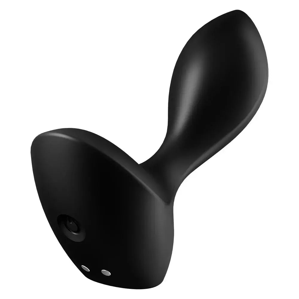 Plug anal vibrant noir USB en silicone lisse, parfait pour des plaisirs intimes et exploration anale sécurisée.