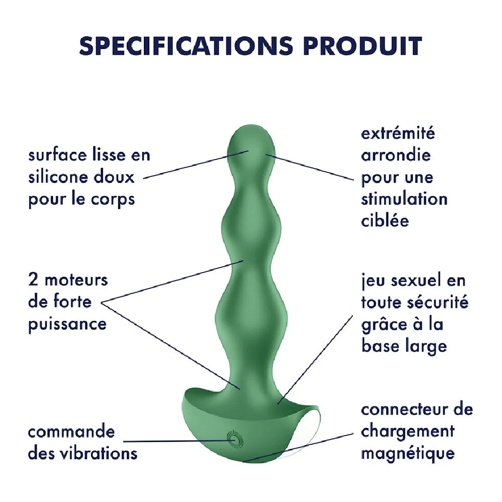 Plug anal vibrant gris Lolli plug 2 Satisfyer