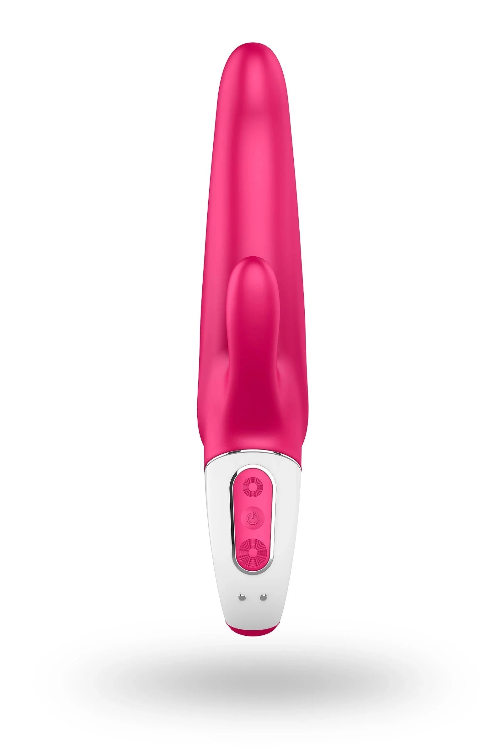 Vibromasseur rabbit rose en silicone, étanche, pour stimulation intense et plaisir intime.