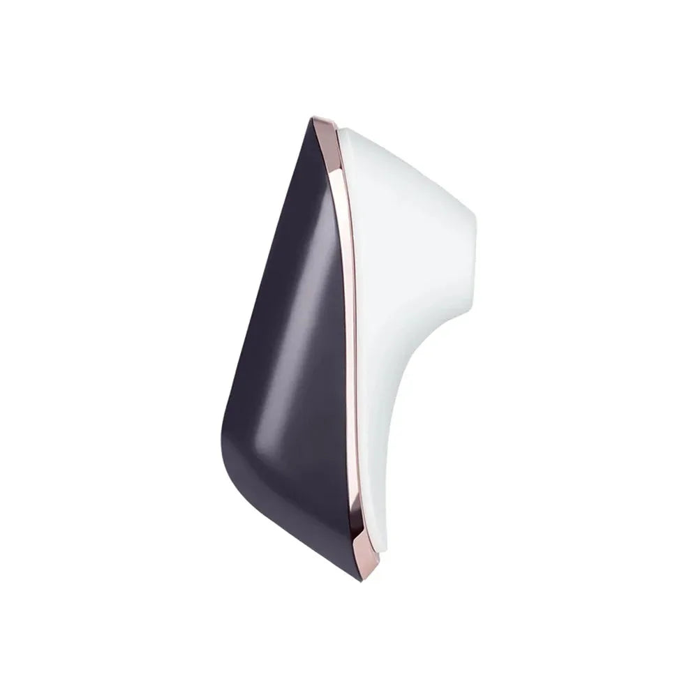 Stimulateur de clitoris compact noir, design élégant, idéal pour voyage, sensation pulsante sans contact.