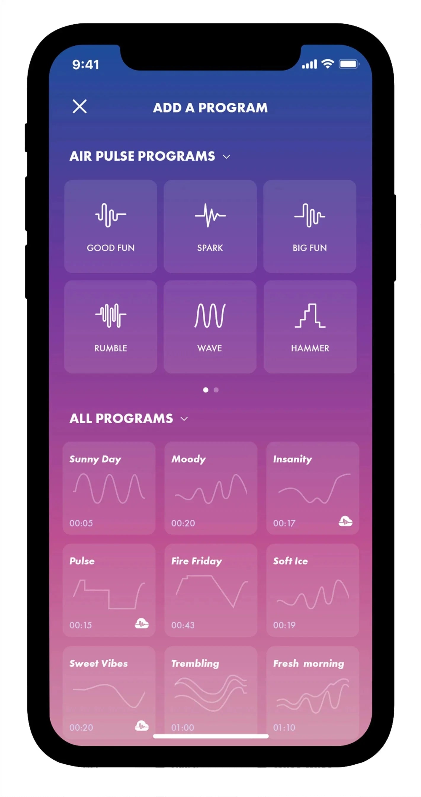 Application de contrôle pour sextoy connecté, programmes vibrants, interface intuitive, personnalisation facile, plaisir solitaire.