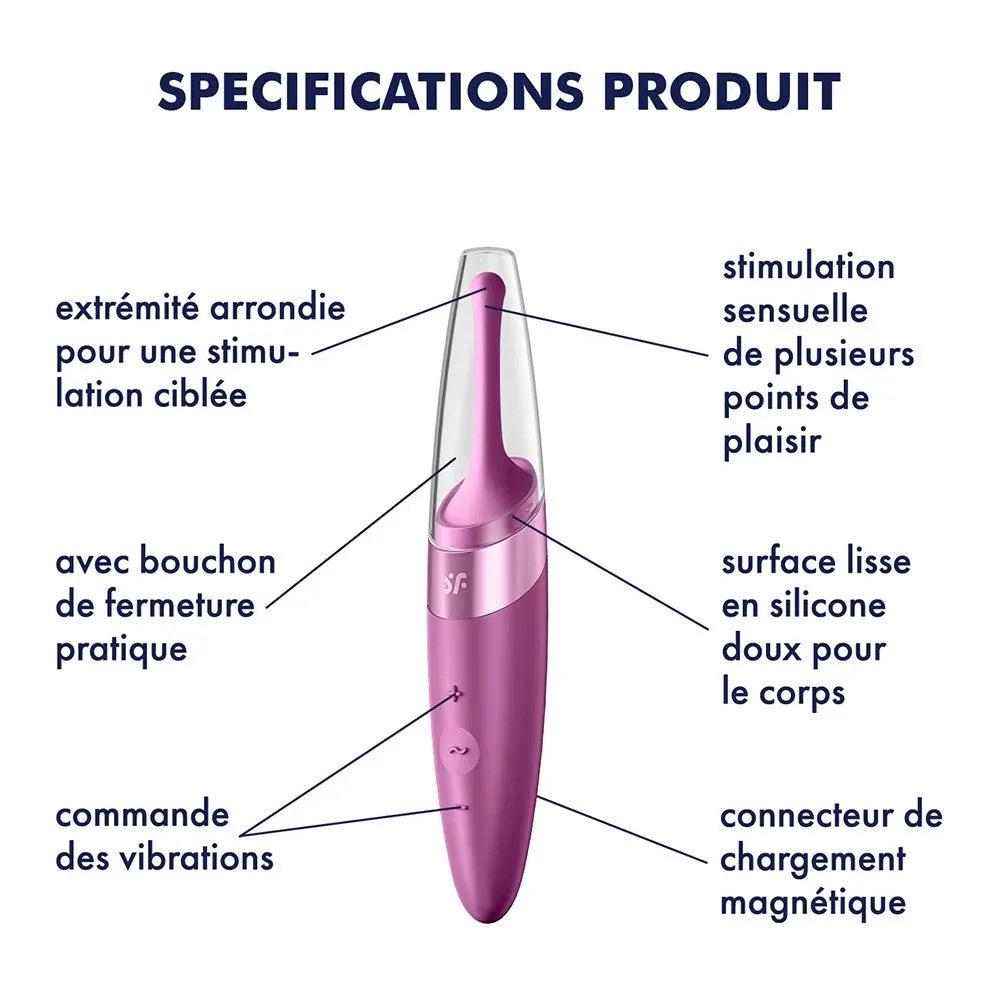 Stimulateur intime rose silicone doux, rechargeable USB, vibrations réglables, stimulation ciblée, design discret.