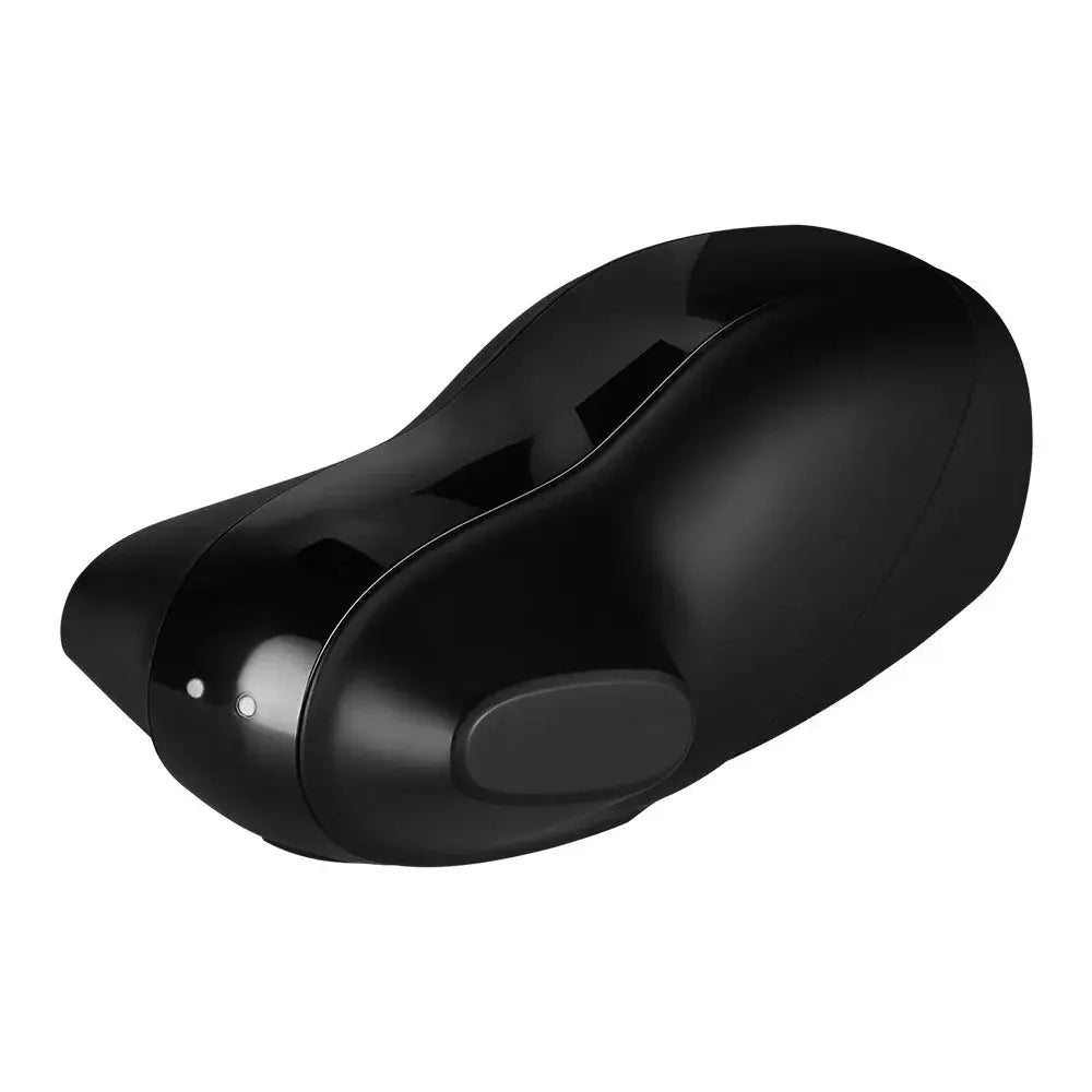 Stimulateur vibrant pour homme noir élégant, ergonomique et rechargeable, pour un plaisir intense et personnalisé.