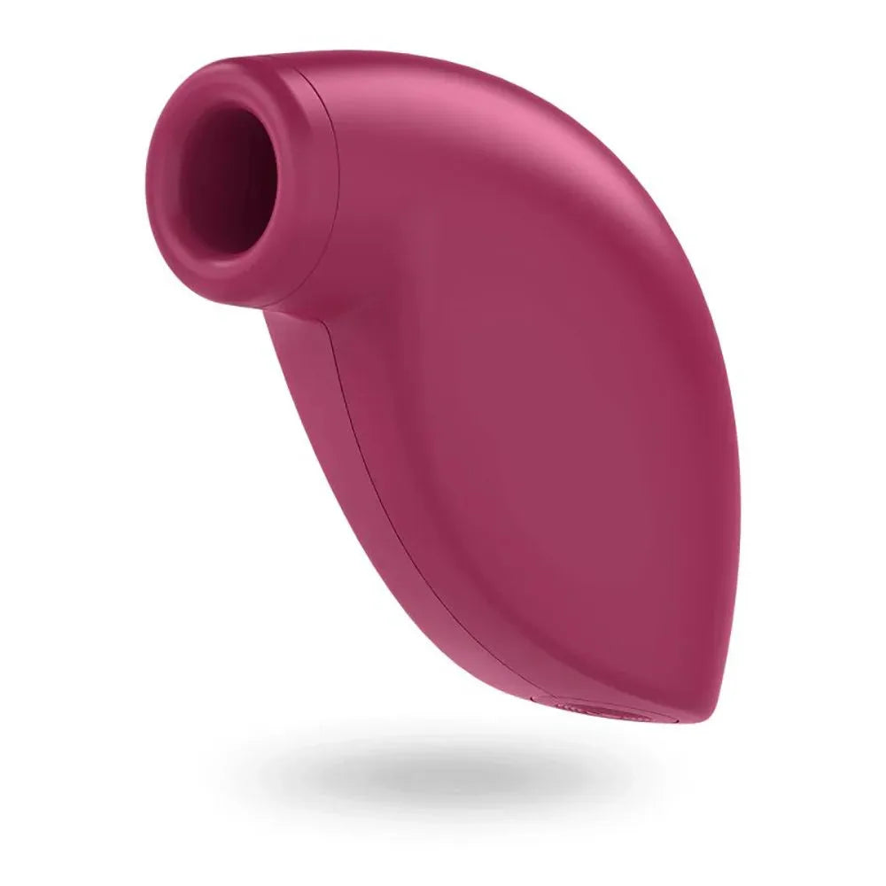 Stimulateur clitoridien Satisfyer en silicone rouge pour plaisir intense.