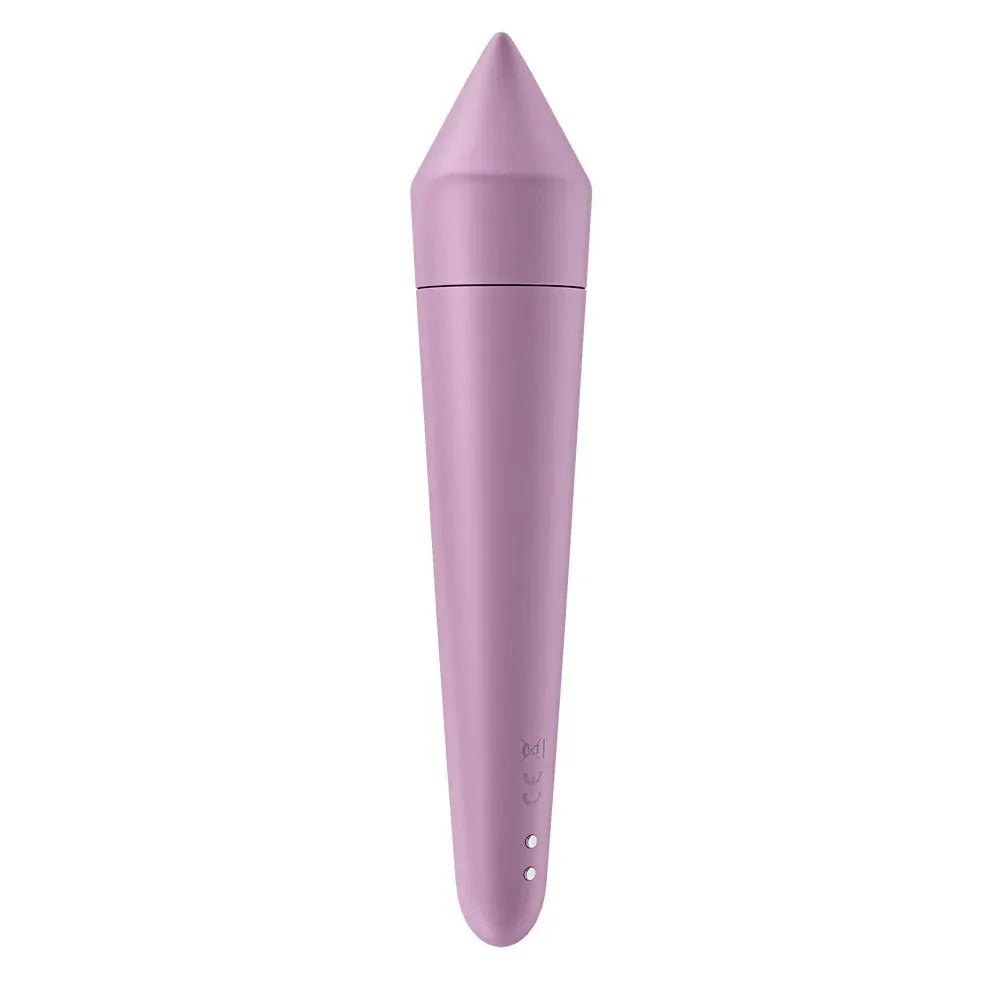 Vibromasseur bullet rose lilas connecté, design élégant et waterproof pour plaisir intense et discret.