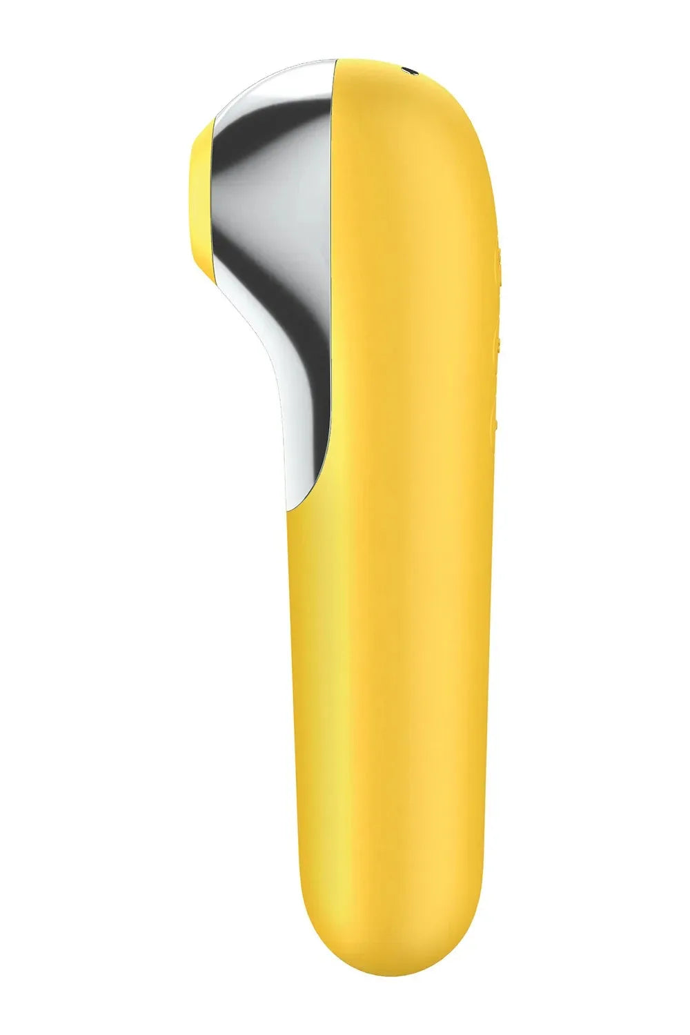 Vibromasseur et stimulateur clitoridien jaune, design élégant et ergonomique pour plaisir intense et doux.