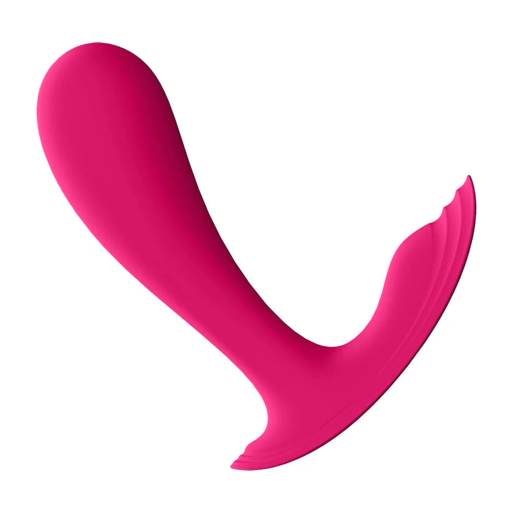 Stimulateur clitoridien rose Satisfyer connecté, silicone doux et ergonomique, pour une expérience intime exaltante.