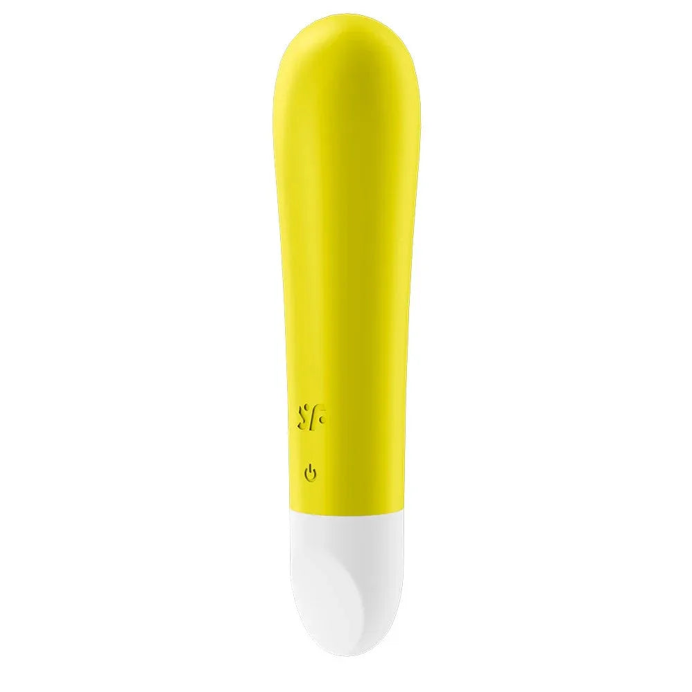 Vibromasseur bullet jaune USB rechargeable, compact et puissant, idéal pour des moments intimes et discrets.