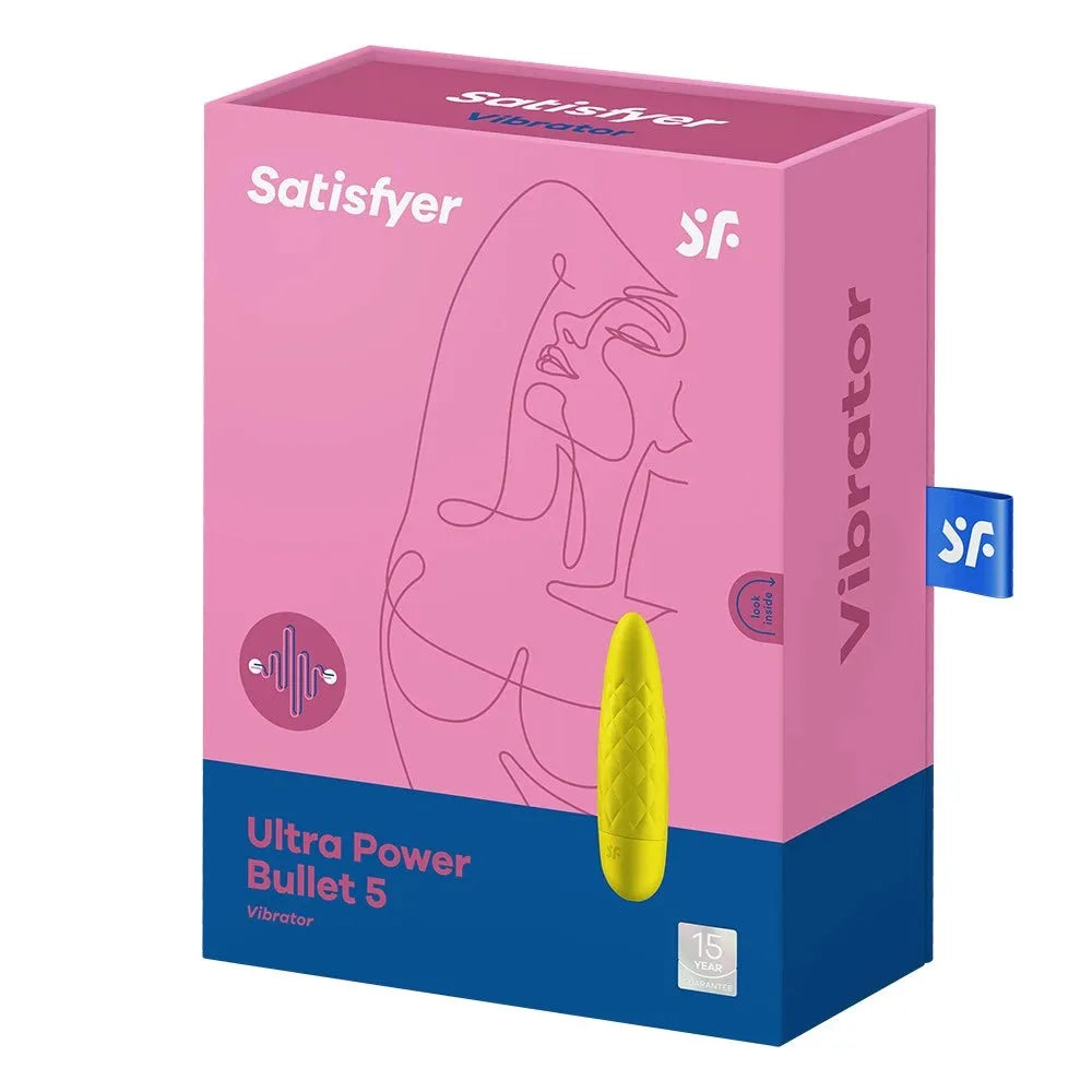 Vibromasseur bullet jaune compact, USB rechargeable, design moderne, idéal pour plaisir intense et discret.