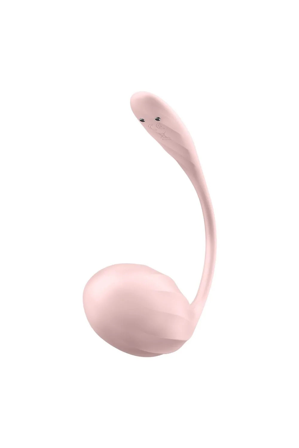Vibromasseur rose télécommandé en silicone, waterproof et à texture ondulée.