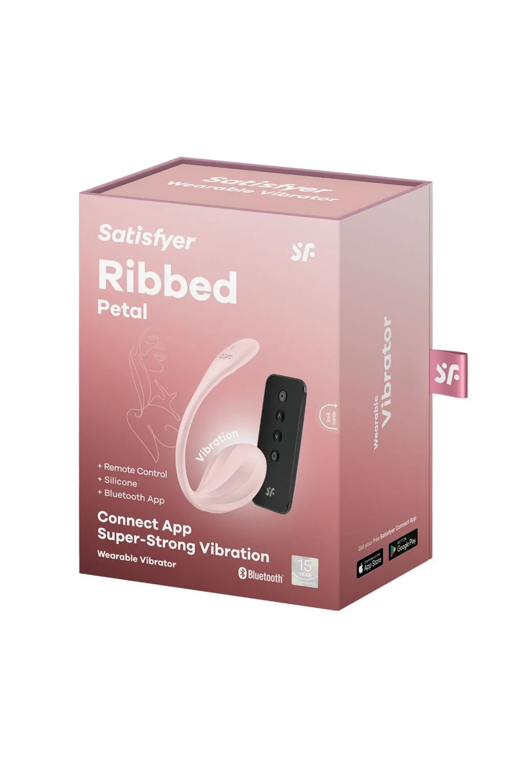 Découvrez l'œuf vibrant télécommandé rose Ribbed Petal Satisfyer