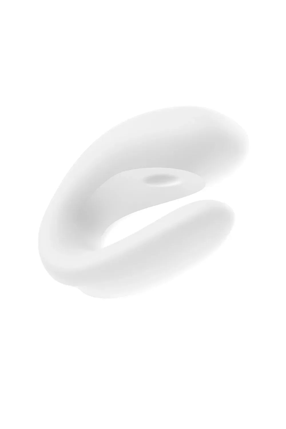 Vibromasseur connecté blanc pour couples, silicone doux, étanche, plaisir partagé.