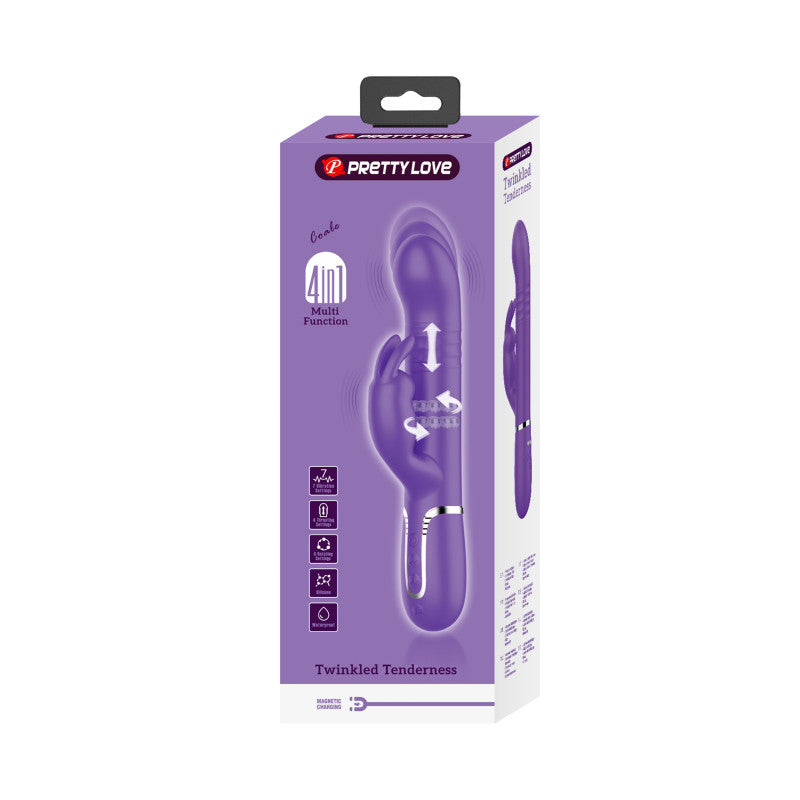 Vibromasseur Rabbit 4-en-1 Twinkled Coale