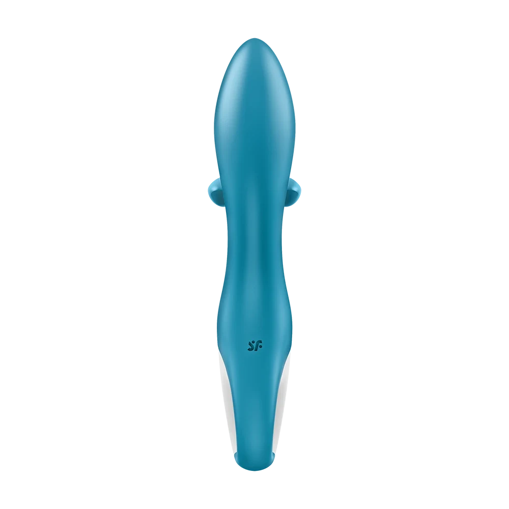 Vibromasseur rabbit USB bleu, silicone doux, stimulation intense.