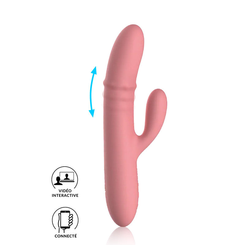 Vibromasseur Rabbit connecté avec va-et-vient Mora