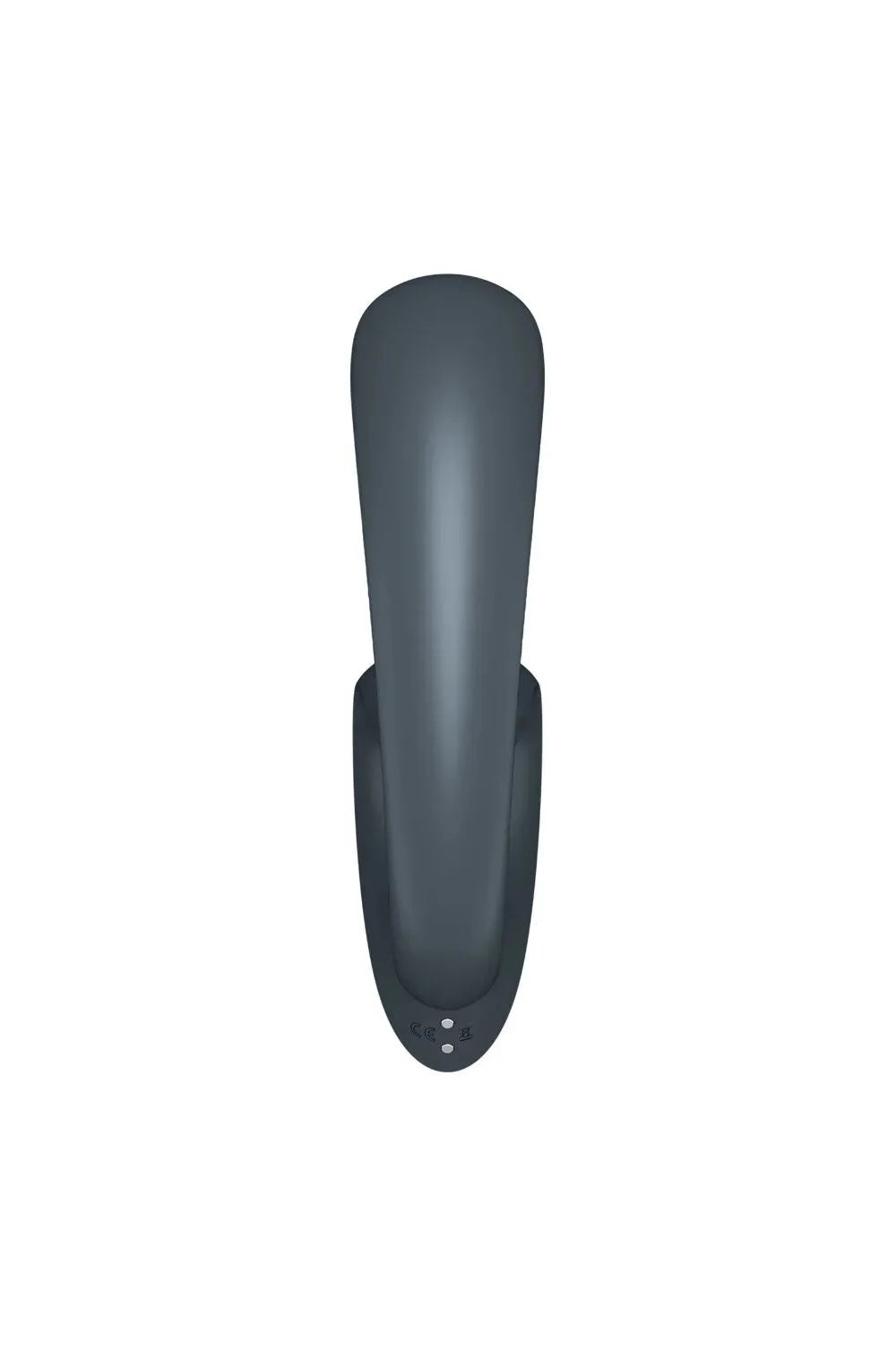 Vibromasseur rabbit gris en silicone doux, étanche et ergonomique pour plaisir intense et massages intimes.