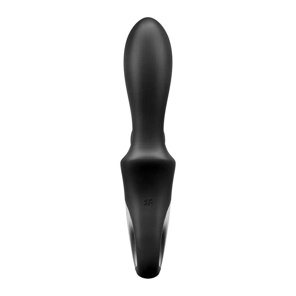 Vibromasseur noir rabbit connecté, silicone doux, USB chauffant.