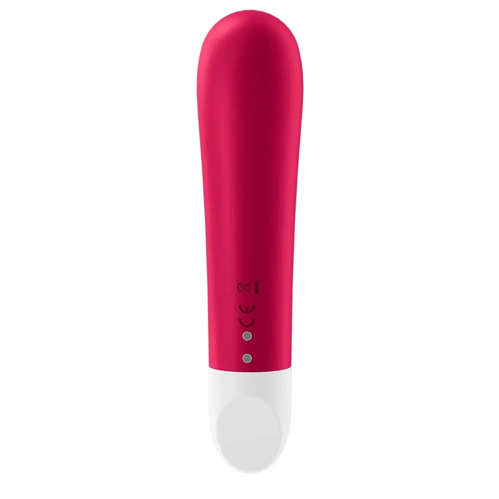 Vibromasseur rouge USB compact, puissant et élégant, idéal pour des moments intimes discrets et satisfaisants.