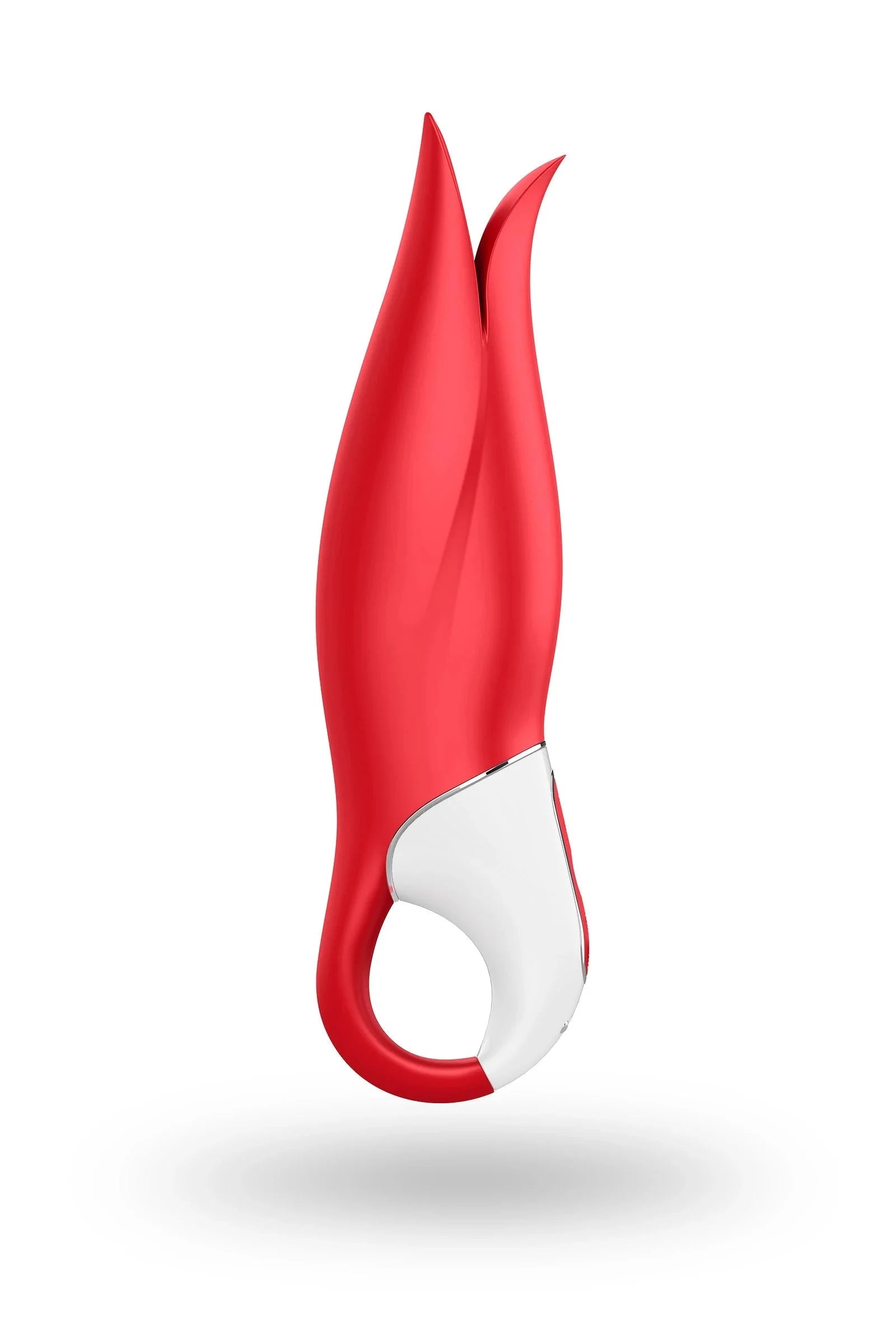 Vibromasseur rouge fleur en silicone waterproof, rechargeable USB.