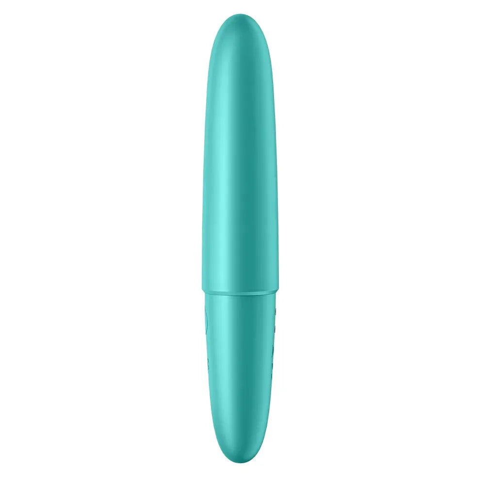 Vibromasseur turquoise USB, élégant et ultra-puissant, pour plaisir intense et discret.