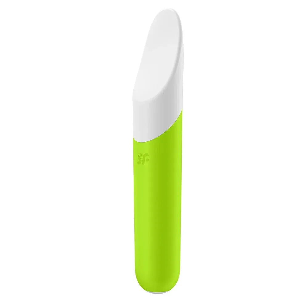 Vibromasseur vert USB compact et puissant, ergonomique et design moderne pour plaisir discret et intensif.