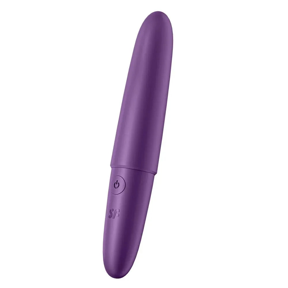 Vibromasseur violet USB Satisfyer, puissant et compact pour plaisir intime discret.