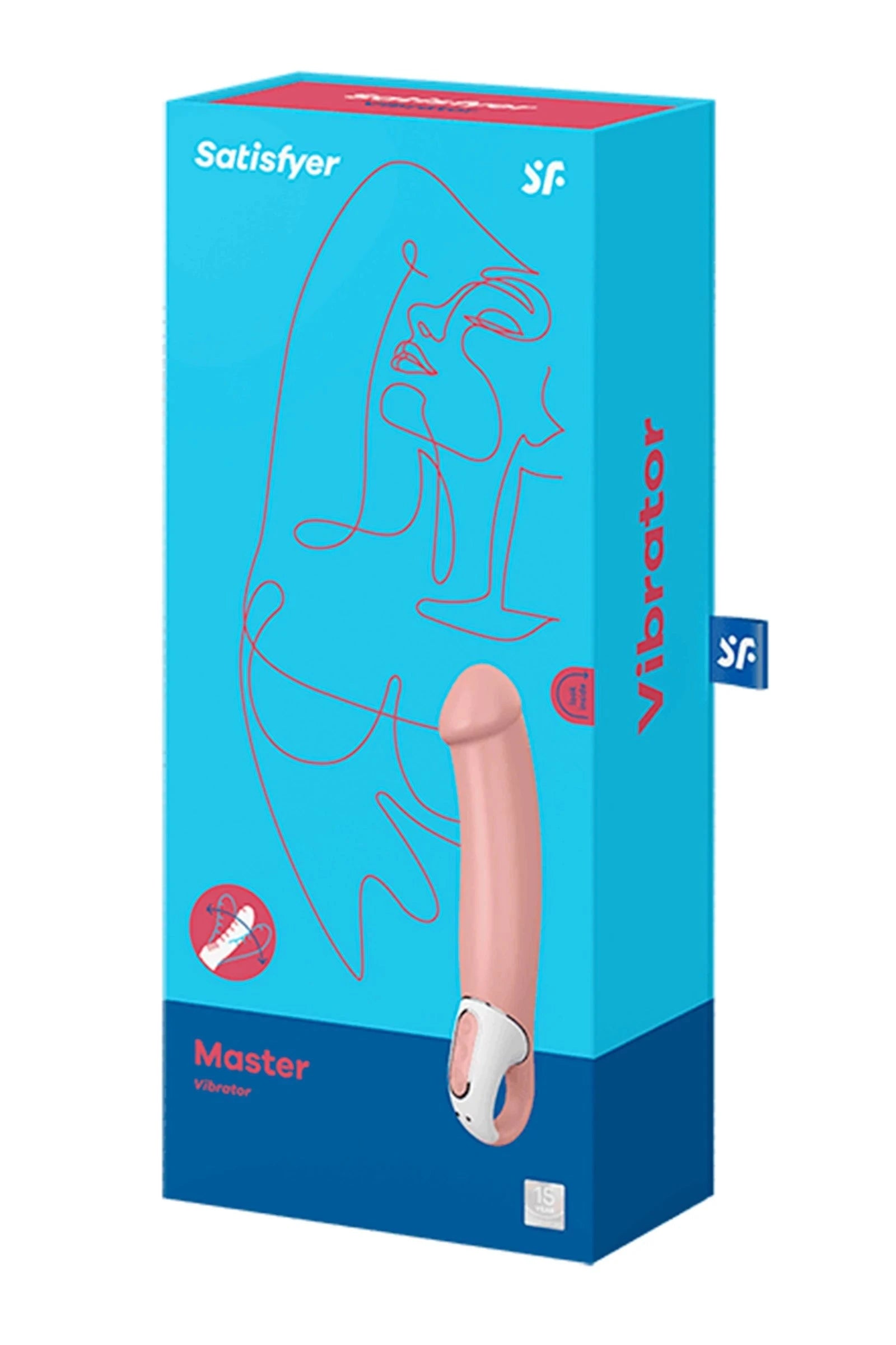 Vibromasseur Master rose en silicone, waterproof et rechargeable USB, pour plaisir intense.