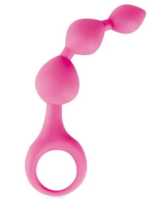 Stimulateur anal rose à boules