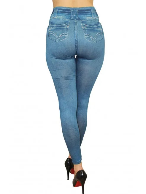 Fournisseur mode dropshipping Legging bleu effet jean usé
